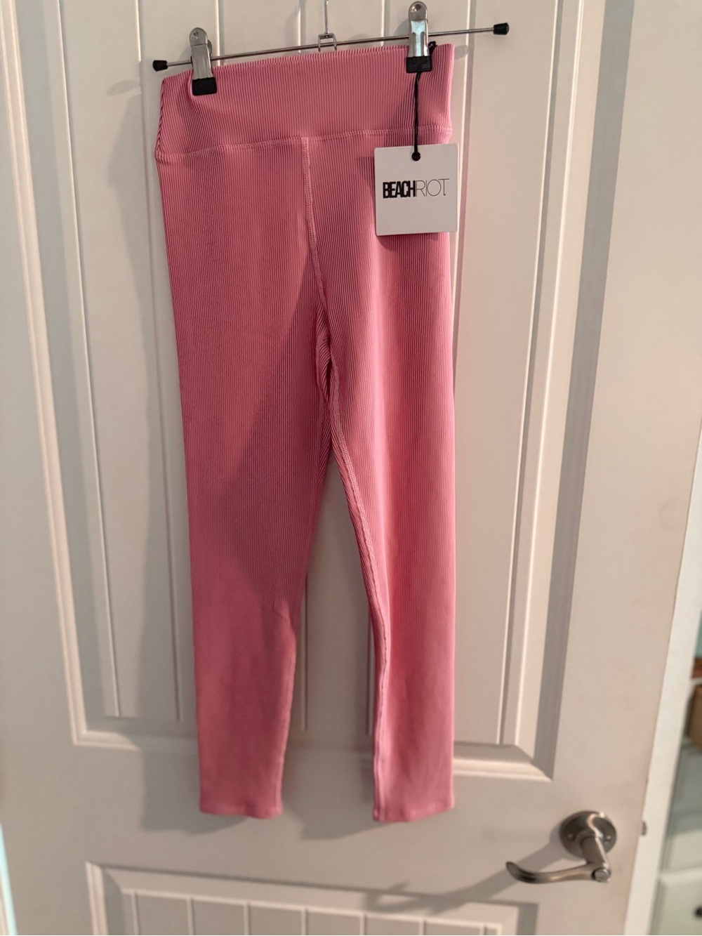 Beach Riot Sport Pink Ribbed Leggings | Girls 9/10 | NWT